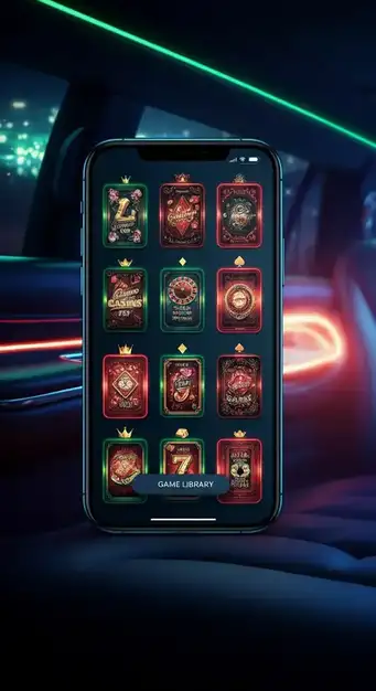 Présentation de la vaste ludothèque d'Unique Casino avec des milliers de machines à sous, des jeux de table et un casino en direct animé.